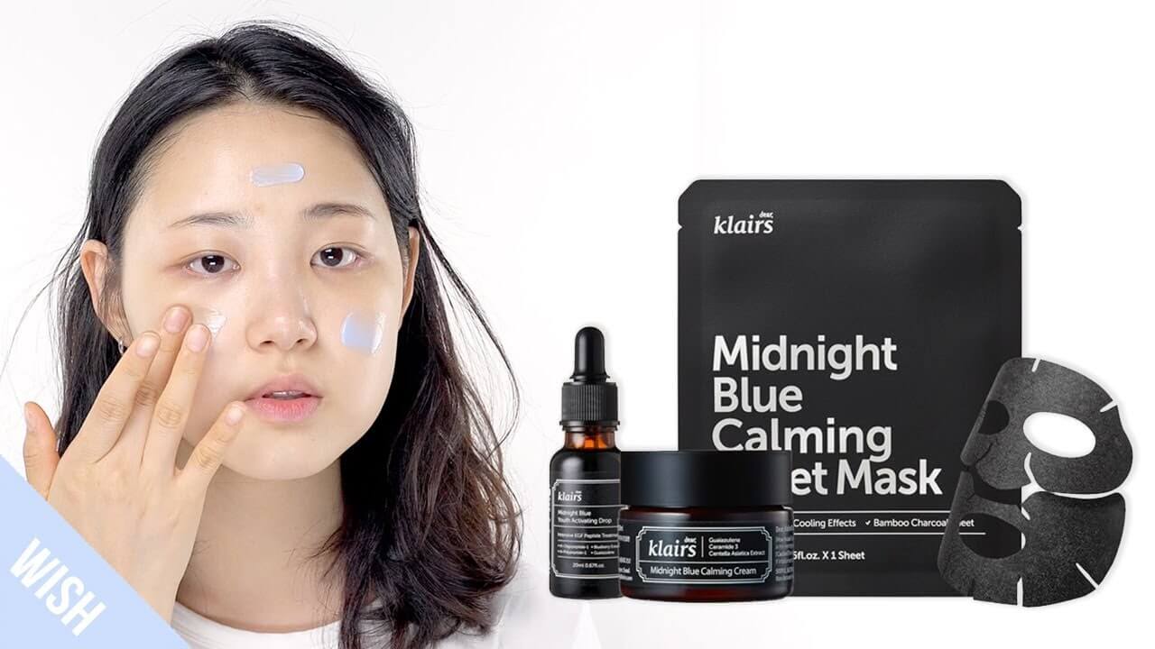 Dear,Klairs Midnight Blue Calming Cream 30 ml. เนื้อครีมสีฟ้า บางเบา อ่อนนุ่ม ทาเพียงเล็กน้อย ก็ให้การบำรุงที่เข้มข้น