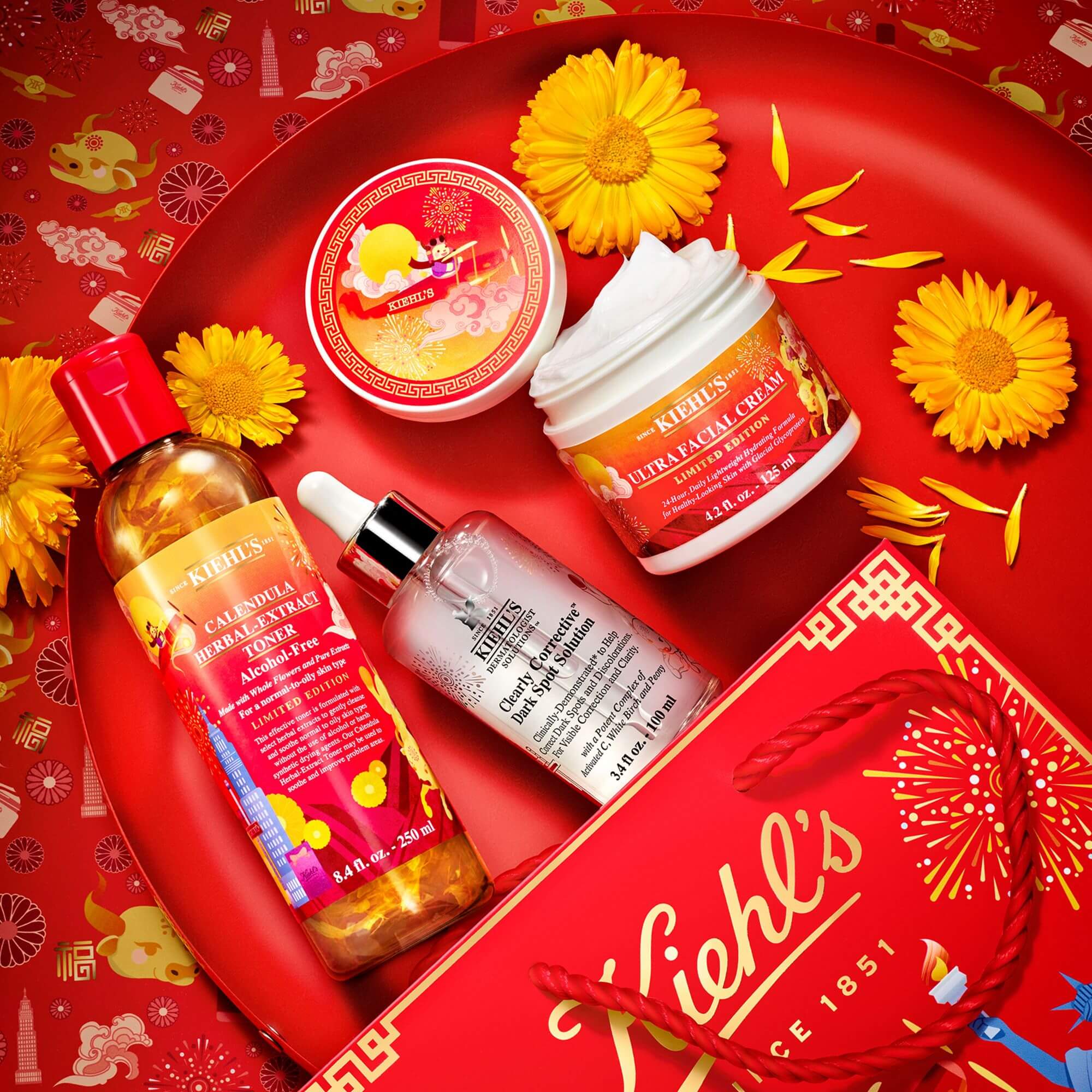 Kiehl's Calendula Herbal Extract Toner Lunar New Year Limited Edition 2021 ตรุษจีนปีนี้ มาบำรุงผิวให้ปัง รับอั่งเปากับคีลส์กับ โทนเนอร์ยอดขายอันดับ 1 สูตรไร้แอลกอฮอล์ ปรับสภาพผิวอย่างอ่อนโยน และปลอบประโลมผิวให้พร้อมรับการบำรุง