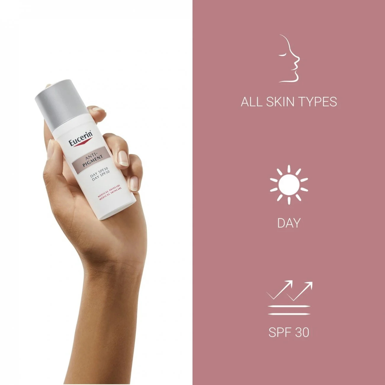 Anti-Pigment Day Cream SPF30 50ml  ครีมให้ความชุ่มชื้นพร้อมการปกป้องรังสี UVA และ UVB เพื่อผิวที่สม่ำเสมอและกระจ่างใส ลดเลือนจุดด่างดำได้อย่างมีประสิทธิภาพ