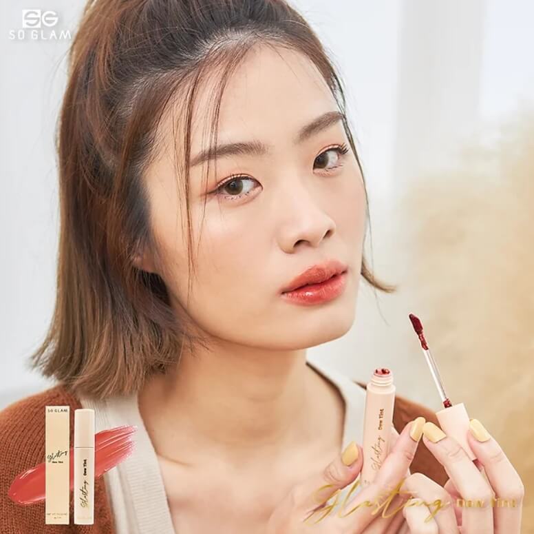 So Glam,Glasting Dew Tint,So Glam Glasting Dew Tint,101 Semi Apricot,ลิปสติก,ลิปทินท์